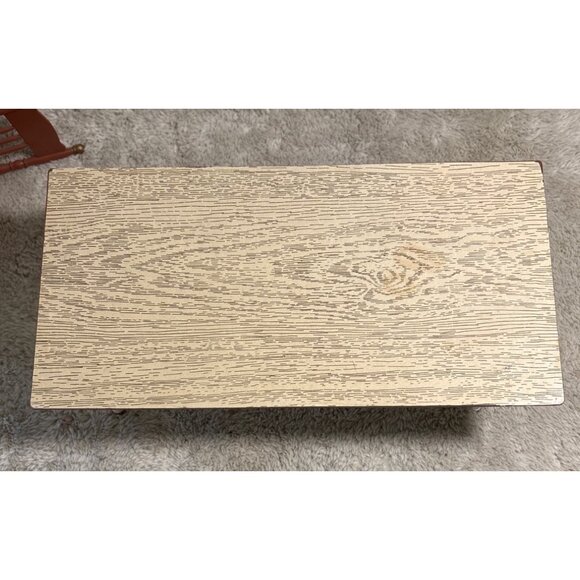 Vintage Marx Little Hostess Dollhouse Wooden Look Plastic Dining Room Table - Picture 2 of 13